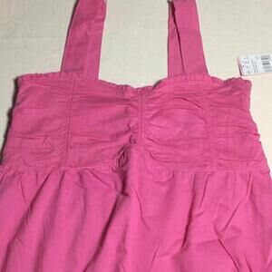 Mix & Co pink sleeveless babydoll tank top Sz M NWT